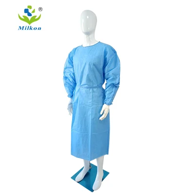 Одноразовый защитный халат, медицинский защитный костюм, одноразовая хирургическая защитная одежда.